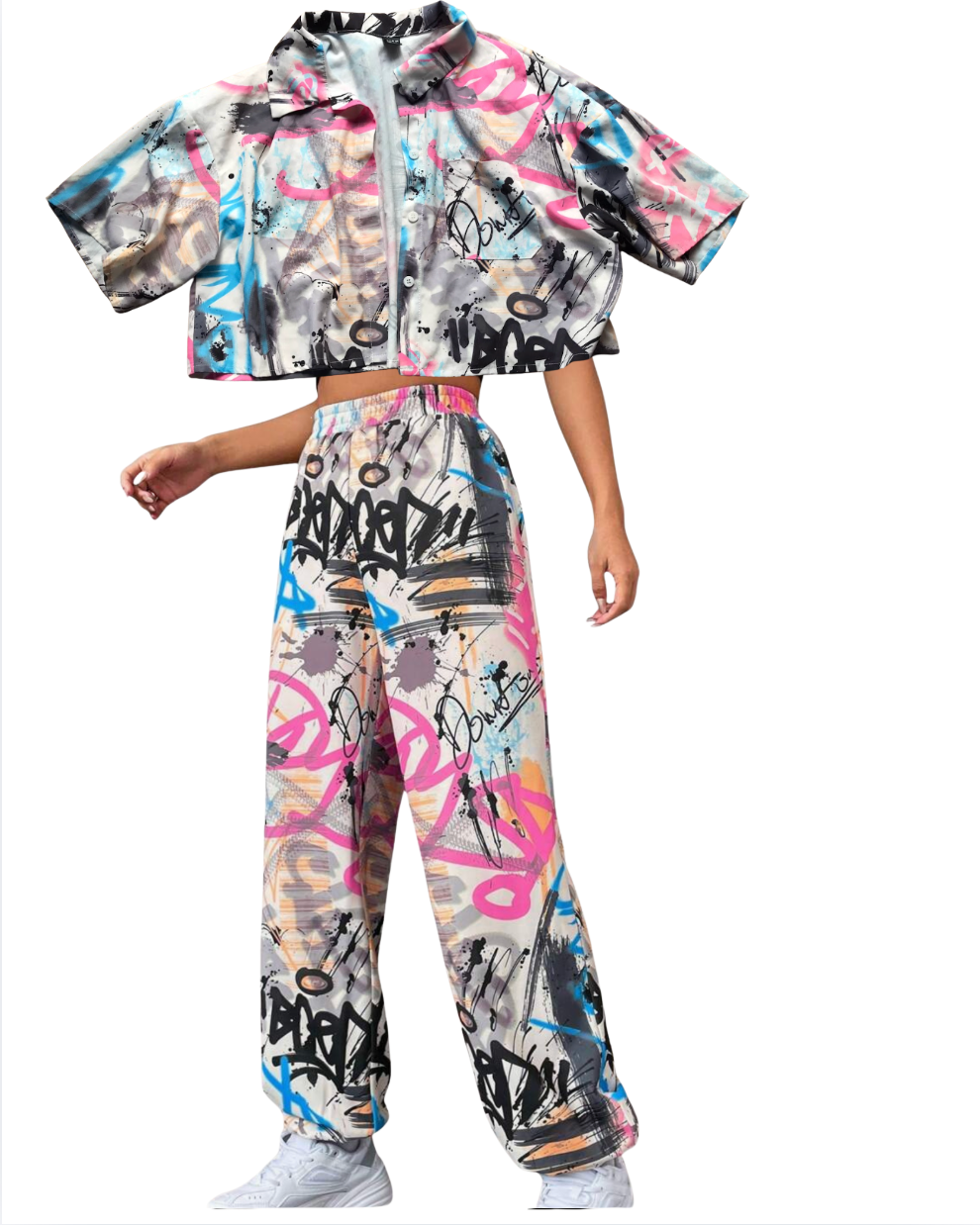 New Graffiti Jogger Pants & Shirt ;;; Set ... M :::