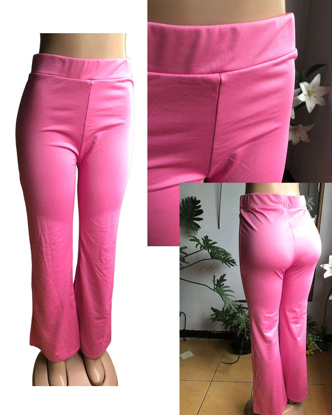 like new light pink exercise/casual flare legging ::: large