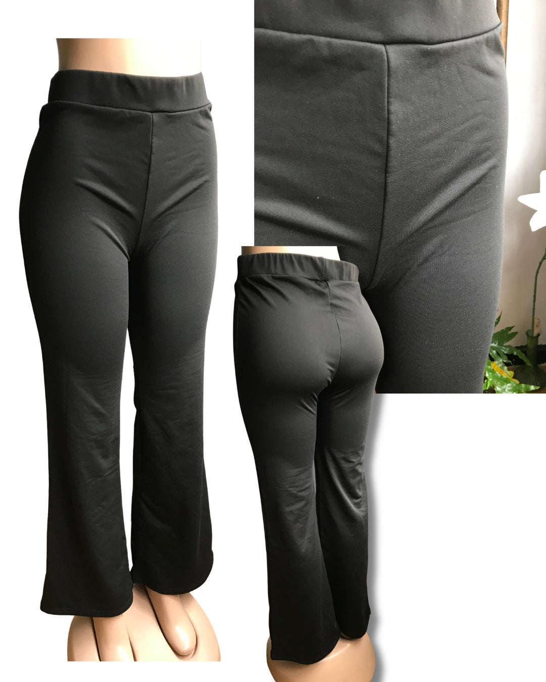 like new black exercise/casual flare legging ::: large
