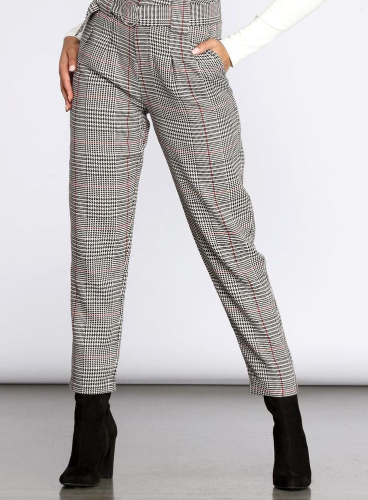 Houndstooth professional pants ::: L