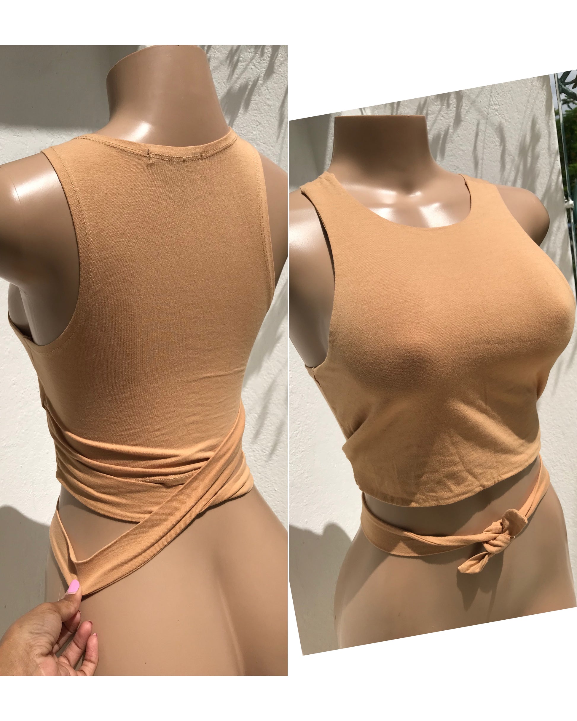 F21 cream wrap top top m