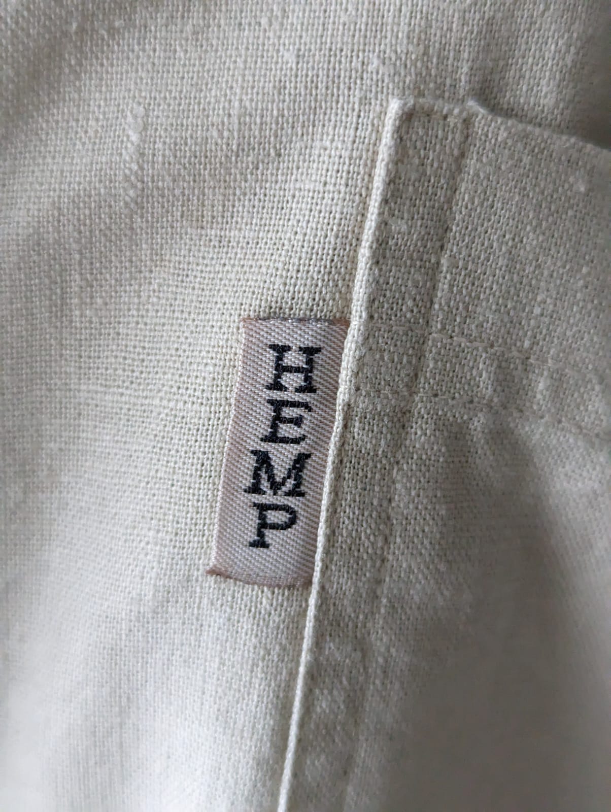 Vintage sand bottom down cotton hemp. Men's. Oversized. M