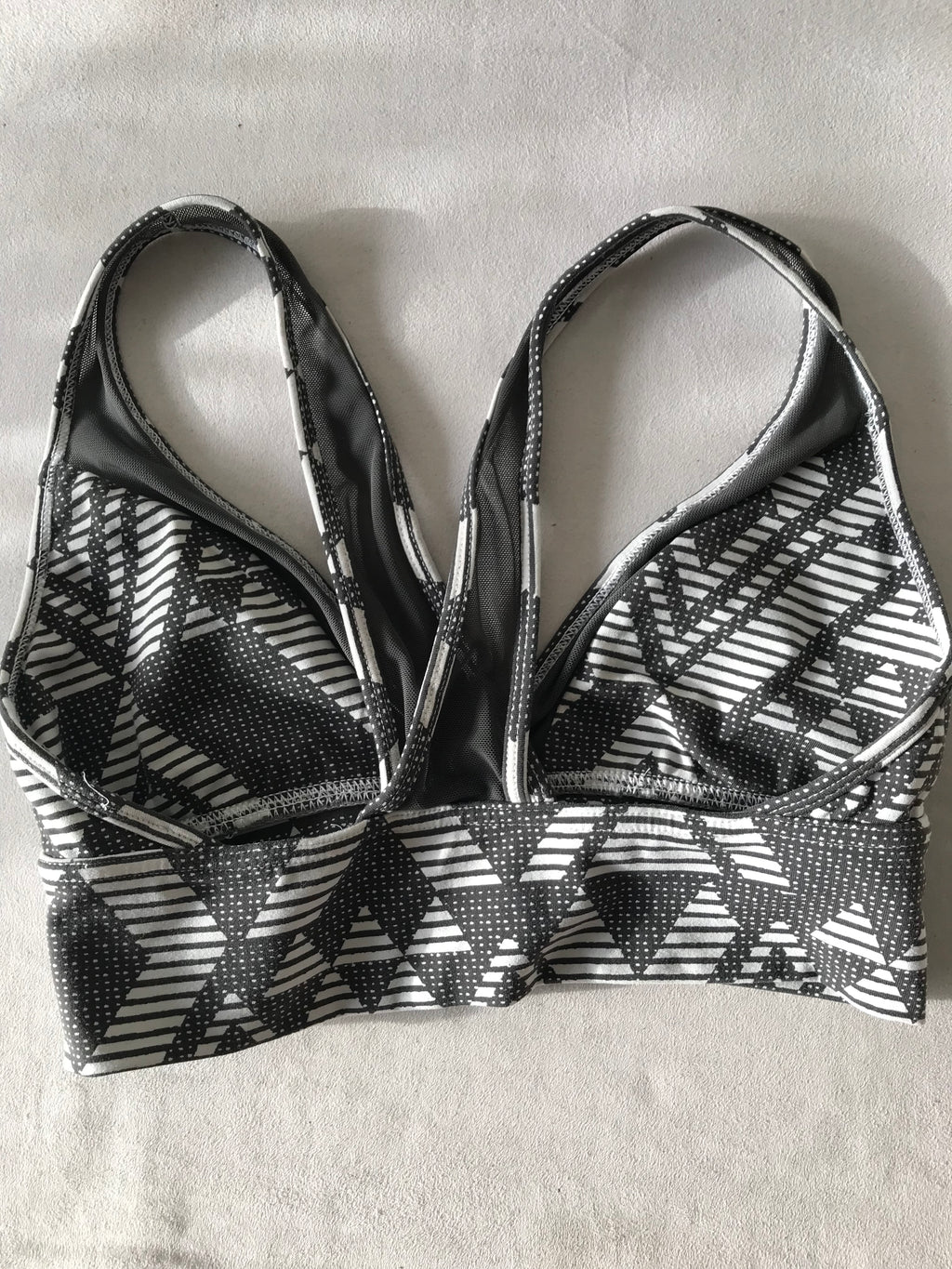 Aerie Grey print mesh  exercise bra / crop s