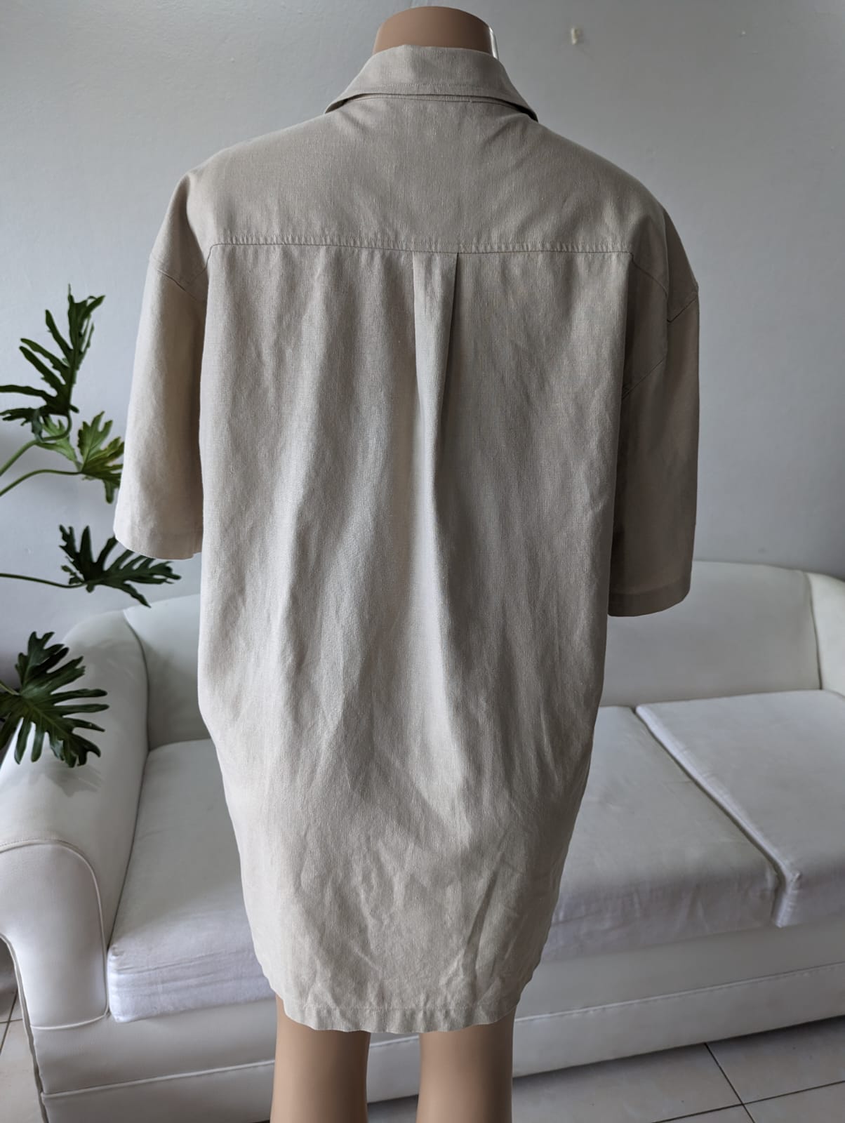 Vintage sand bottom down cotton hemp. Men's. Oversized. M