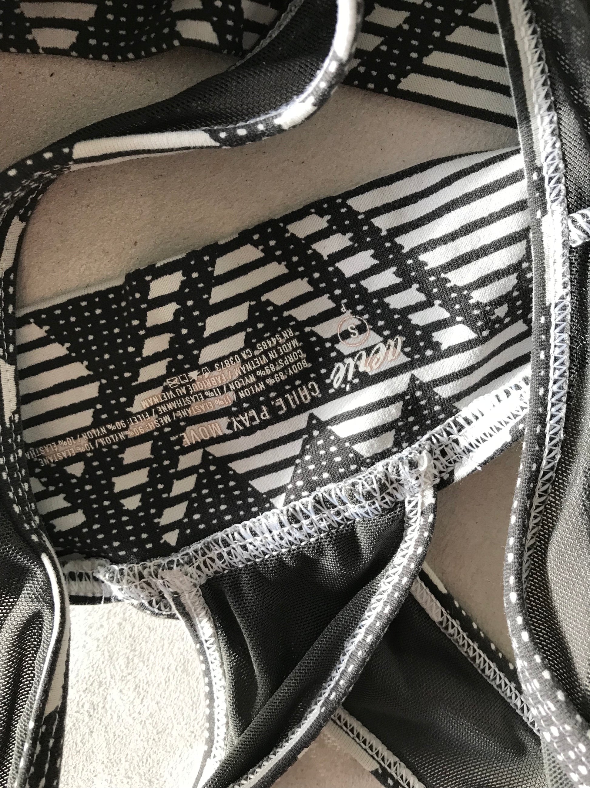 Aerie Grey print mesh  exercise bra / crop s