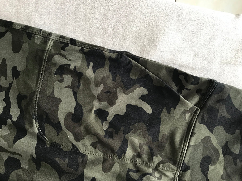 Army print exercise leggings pockets Cuffed s/M