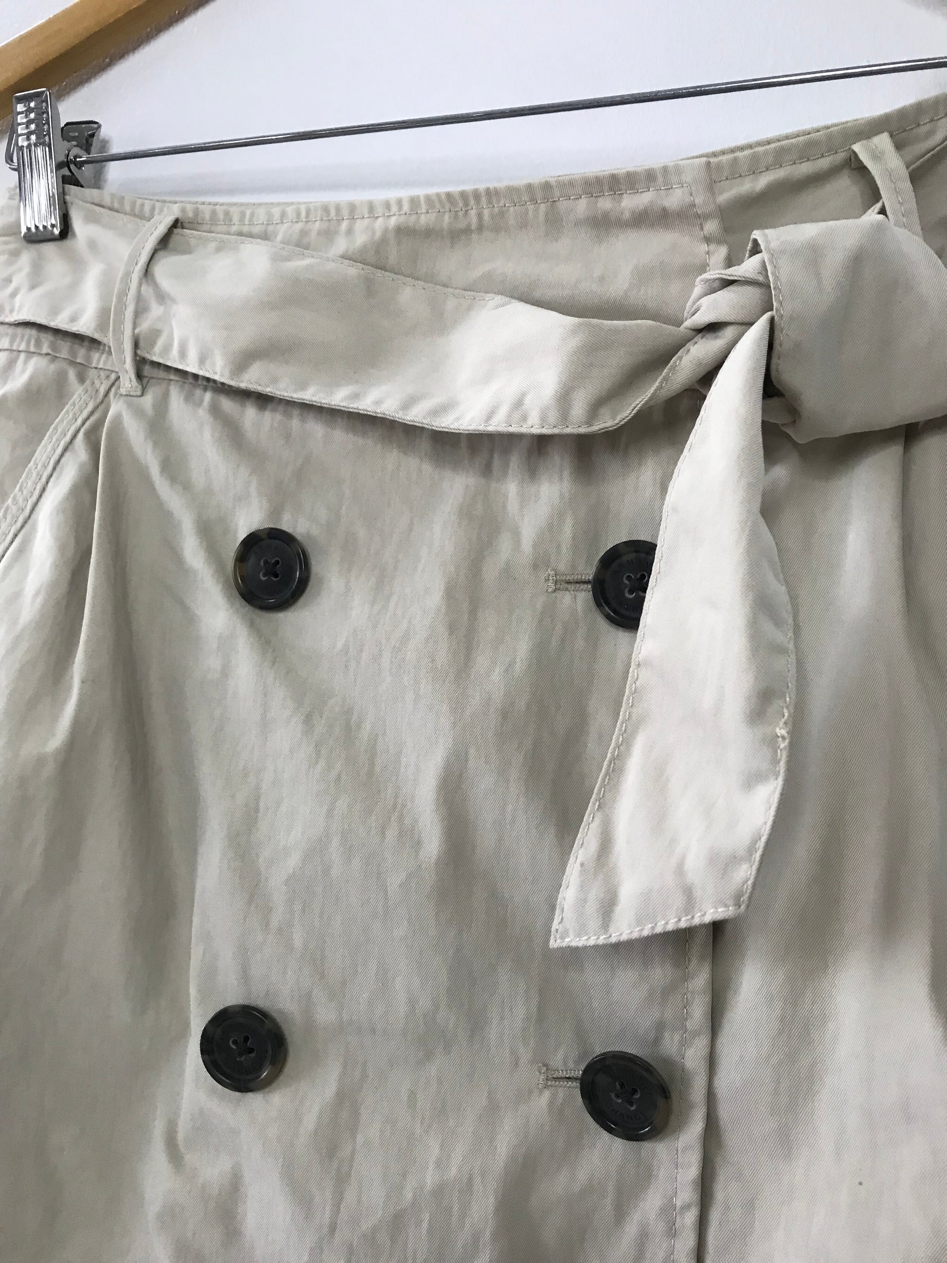 Armani Khaki wrap skirt . S