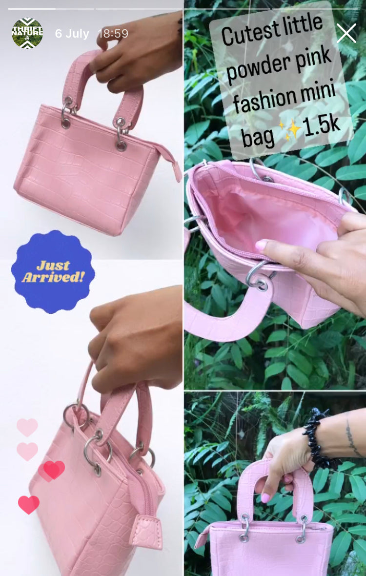 Light pink mini fashion hand bag