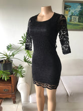 Load image into Gallery viewer, Sexy black lace backless bodycon dress /  s
