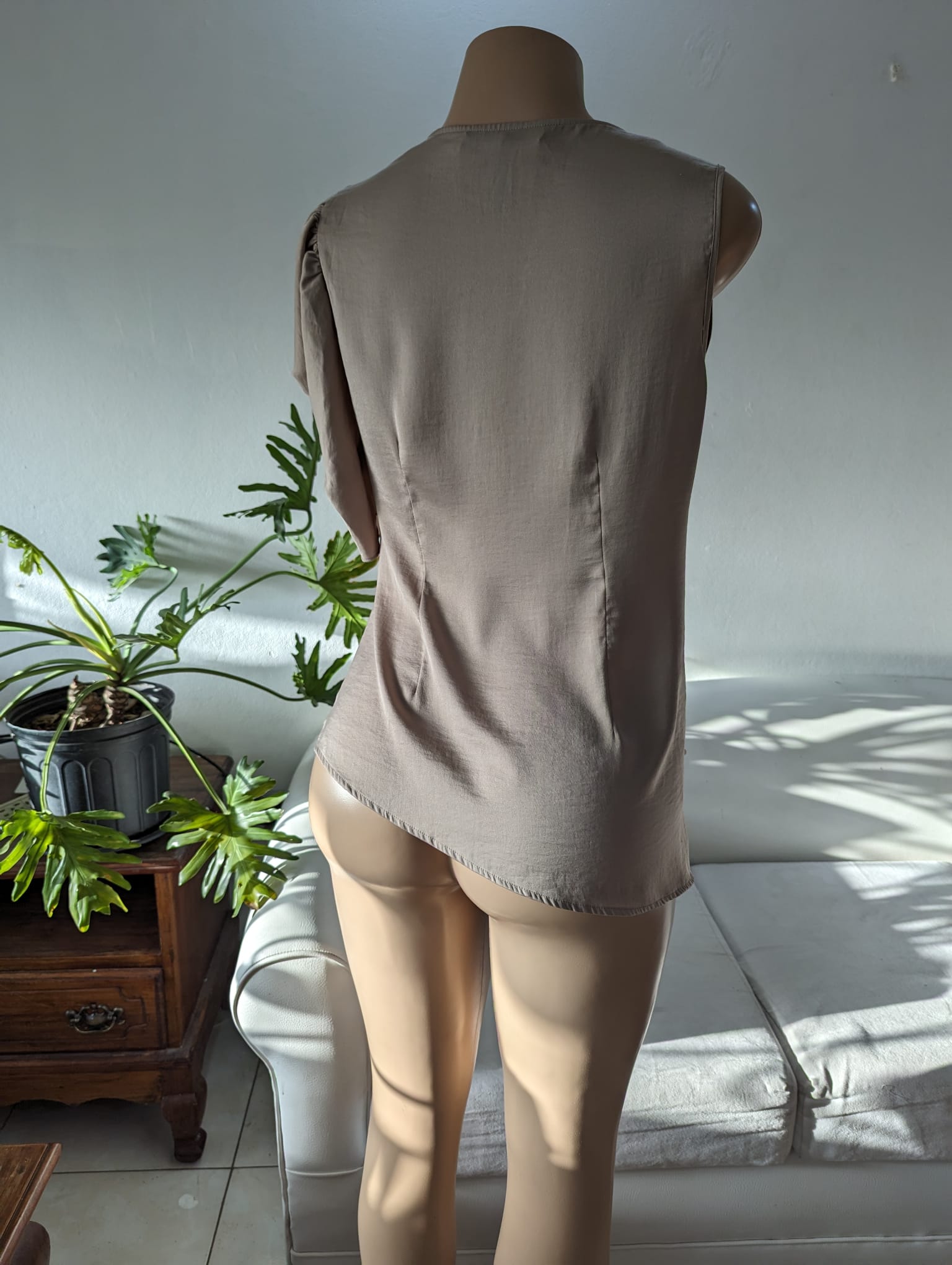 BCBG silky Asymmetrical blouse • S