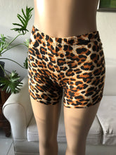 Load image into Gallery viewer, New cheetah tights / cycle shorts . One size
