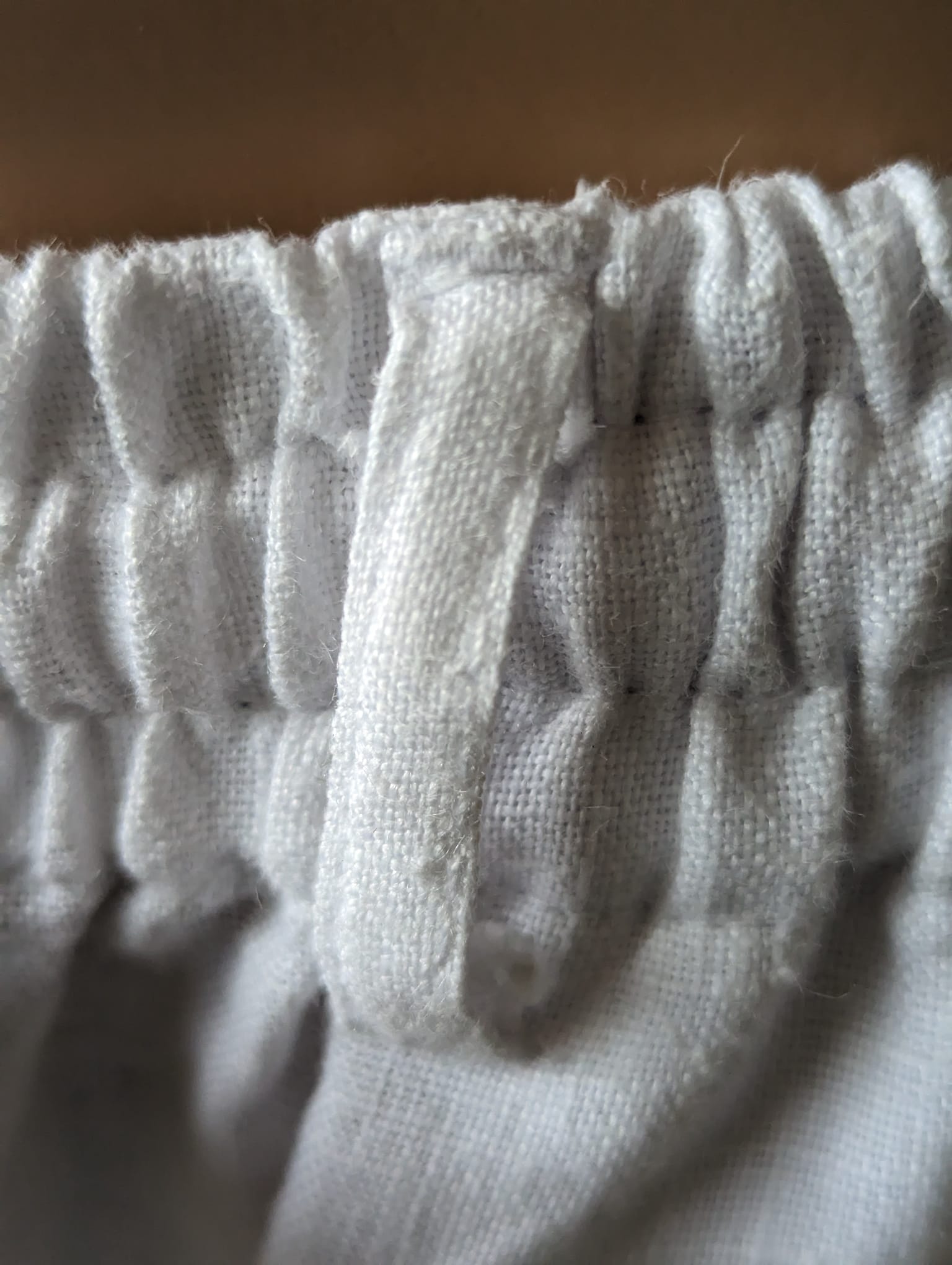 Classic White linen pants draw string m :::