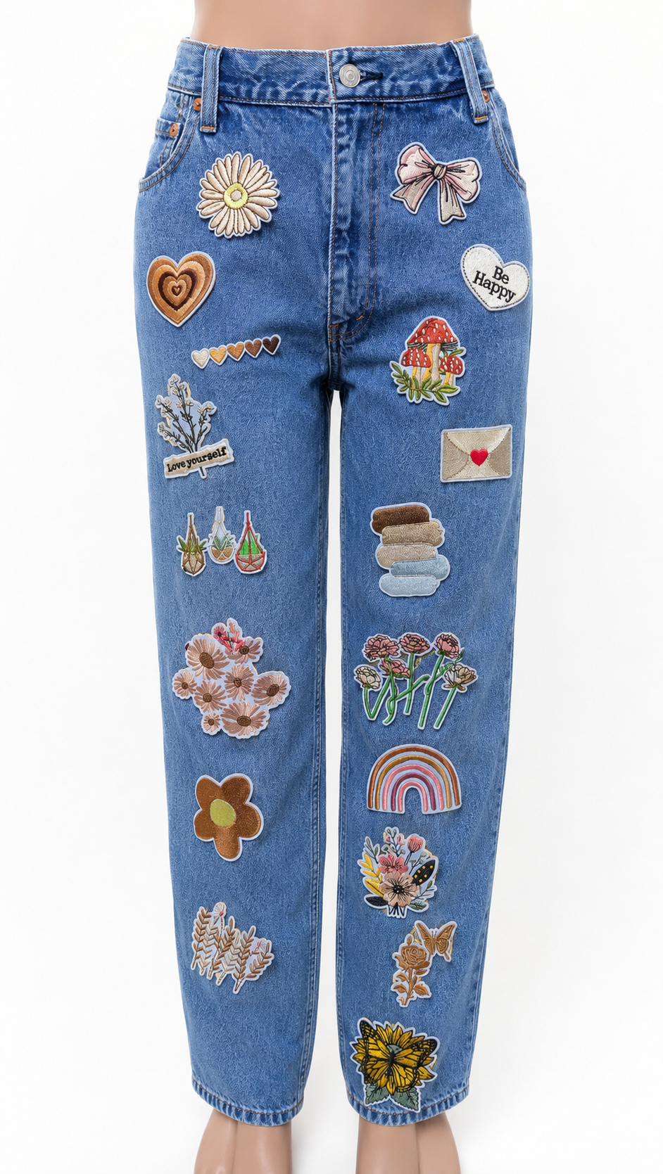 Iron on Patches : Floral : 5 for 15  (for denim & other thick material)