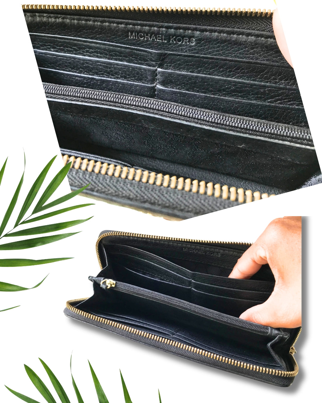 Michael Kors Black Leather Wallet ***
