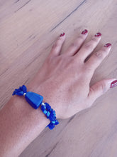 Load image into Gallery viewer, Electric blue stone bracelet *** double
