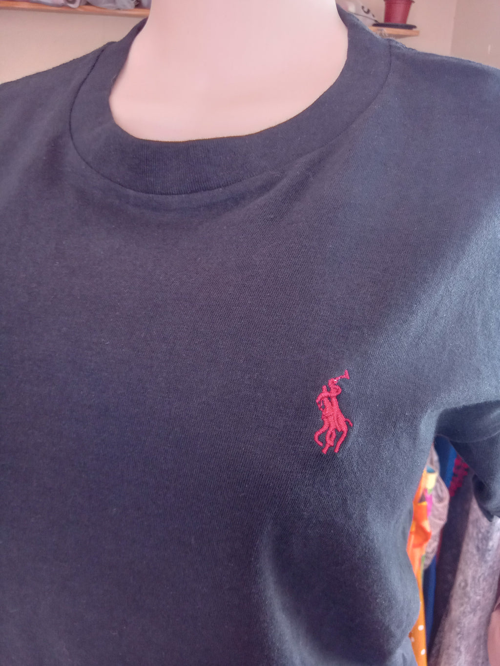 New Polo Ralph Lauren staple Black tee fitted ... M & L ;;;