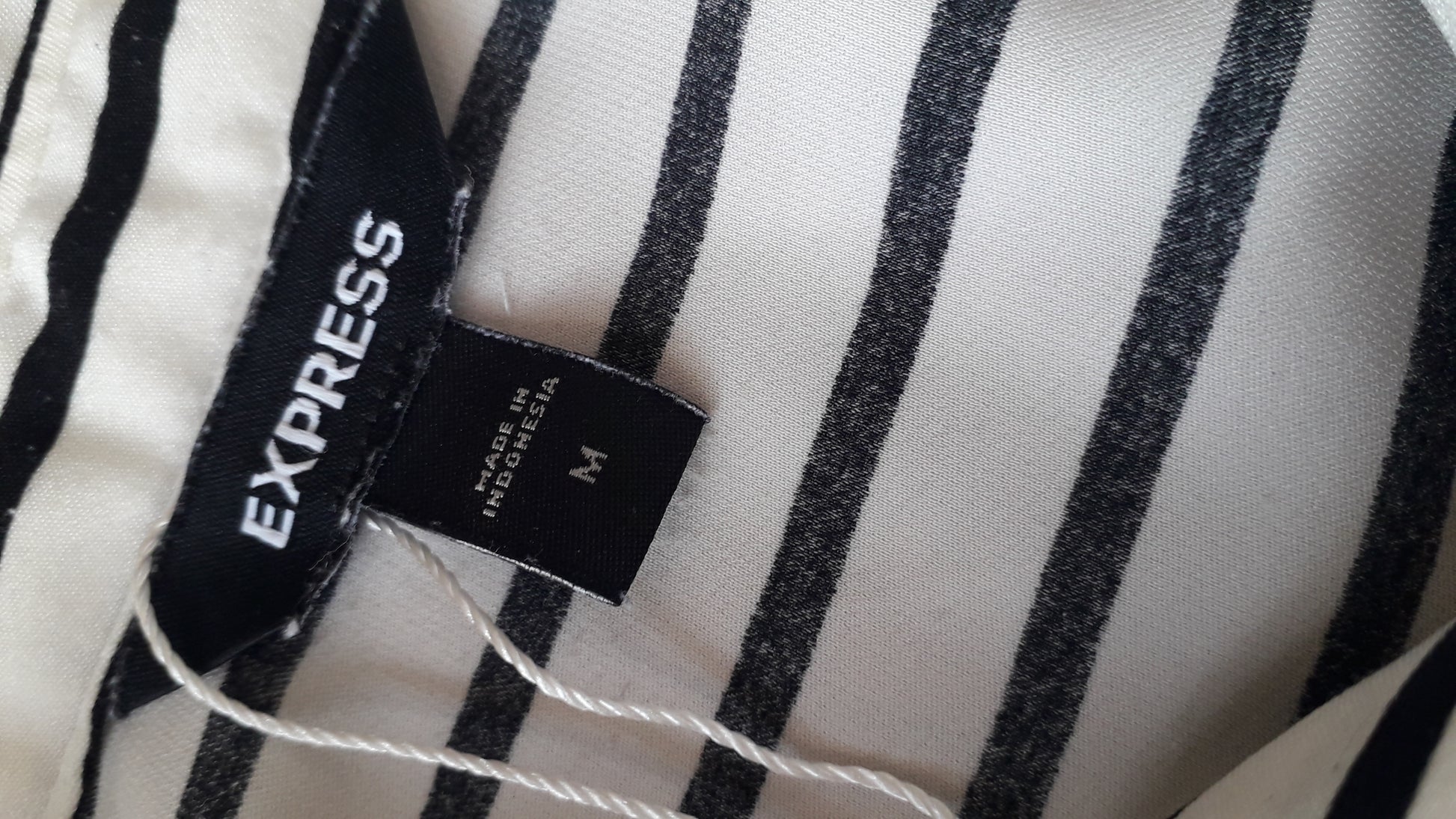 Express B&W stripe long shirt ... M/L