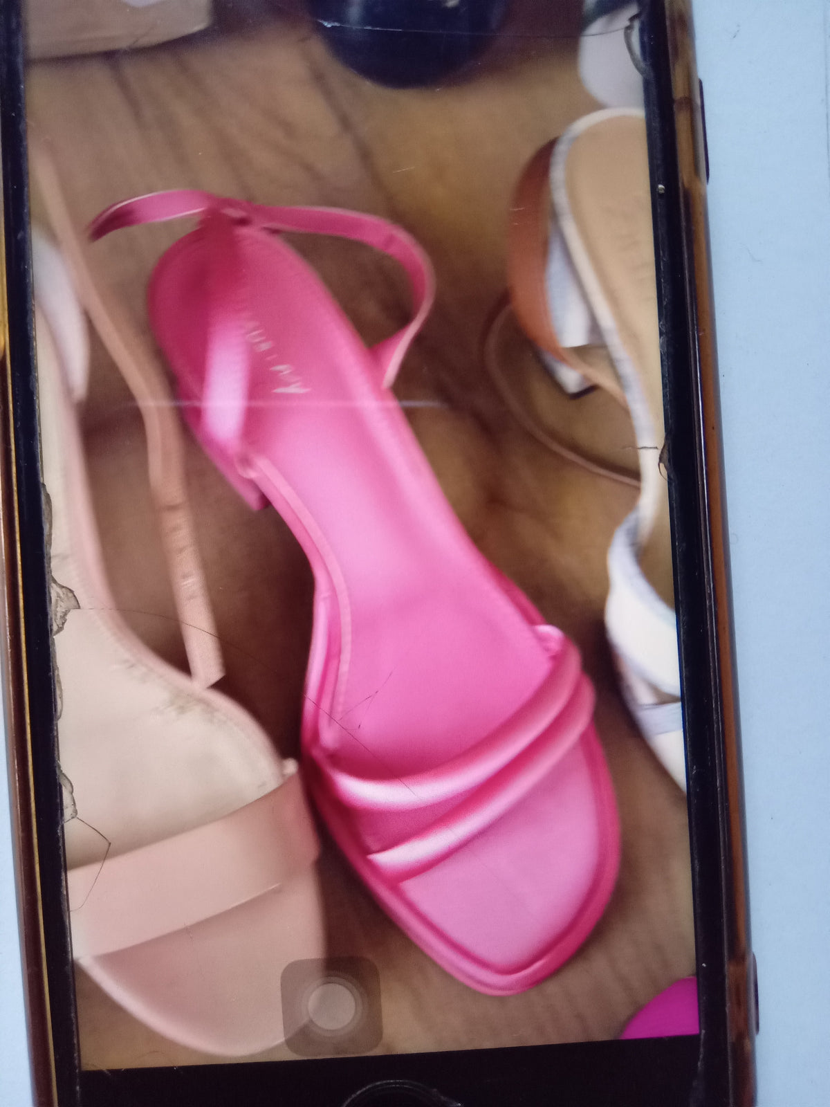 pink chunky heal size 8