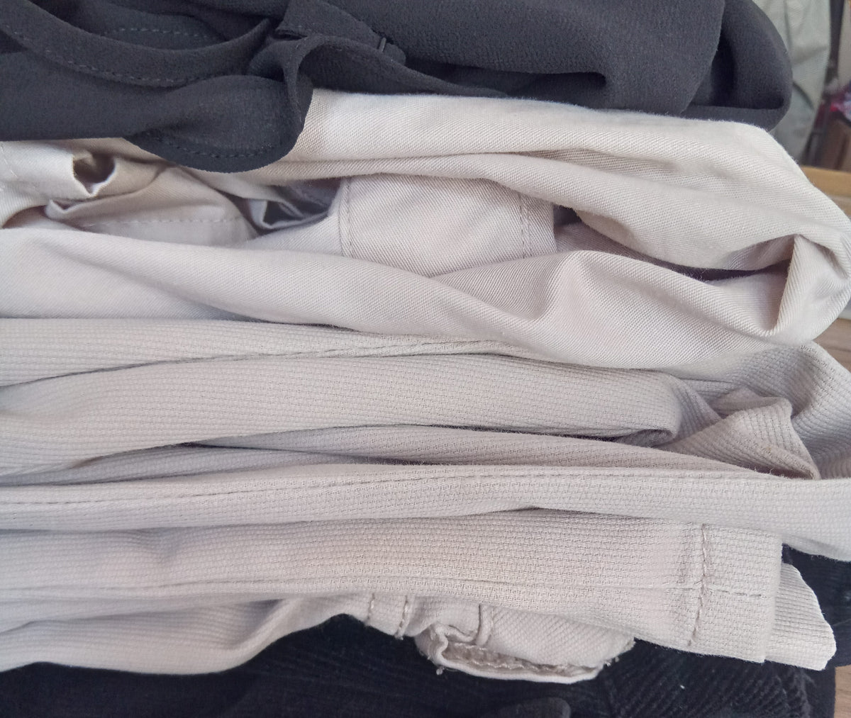cream button shirt