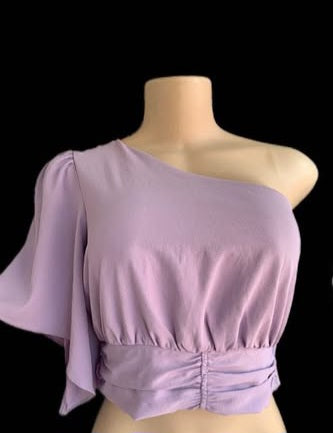 Lavender one shoulder top... s