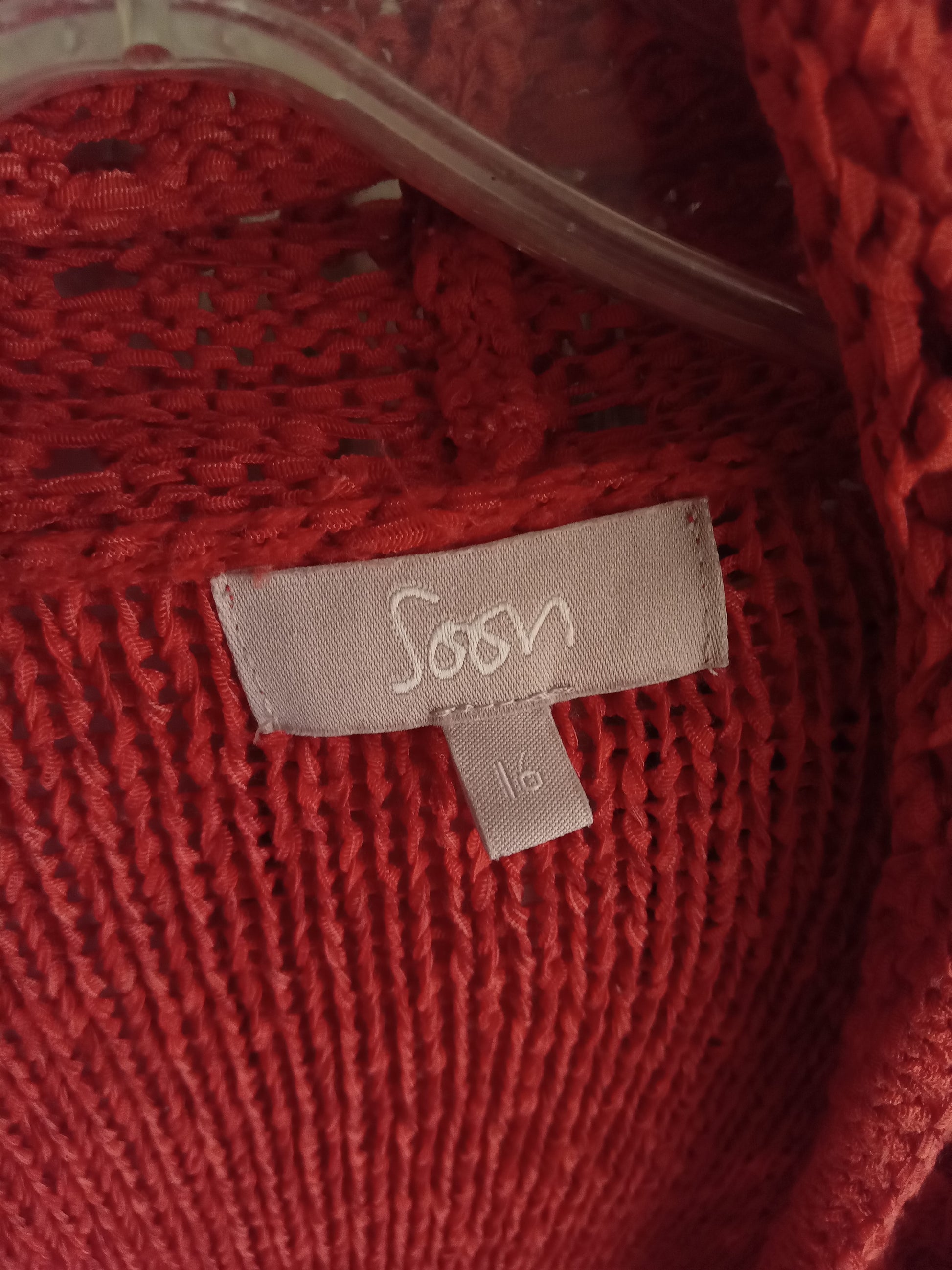 vintage rust knit cardigan ... L