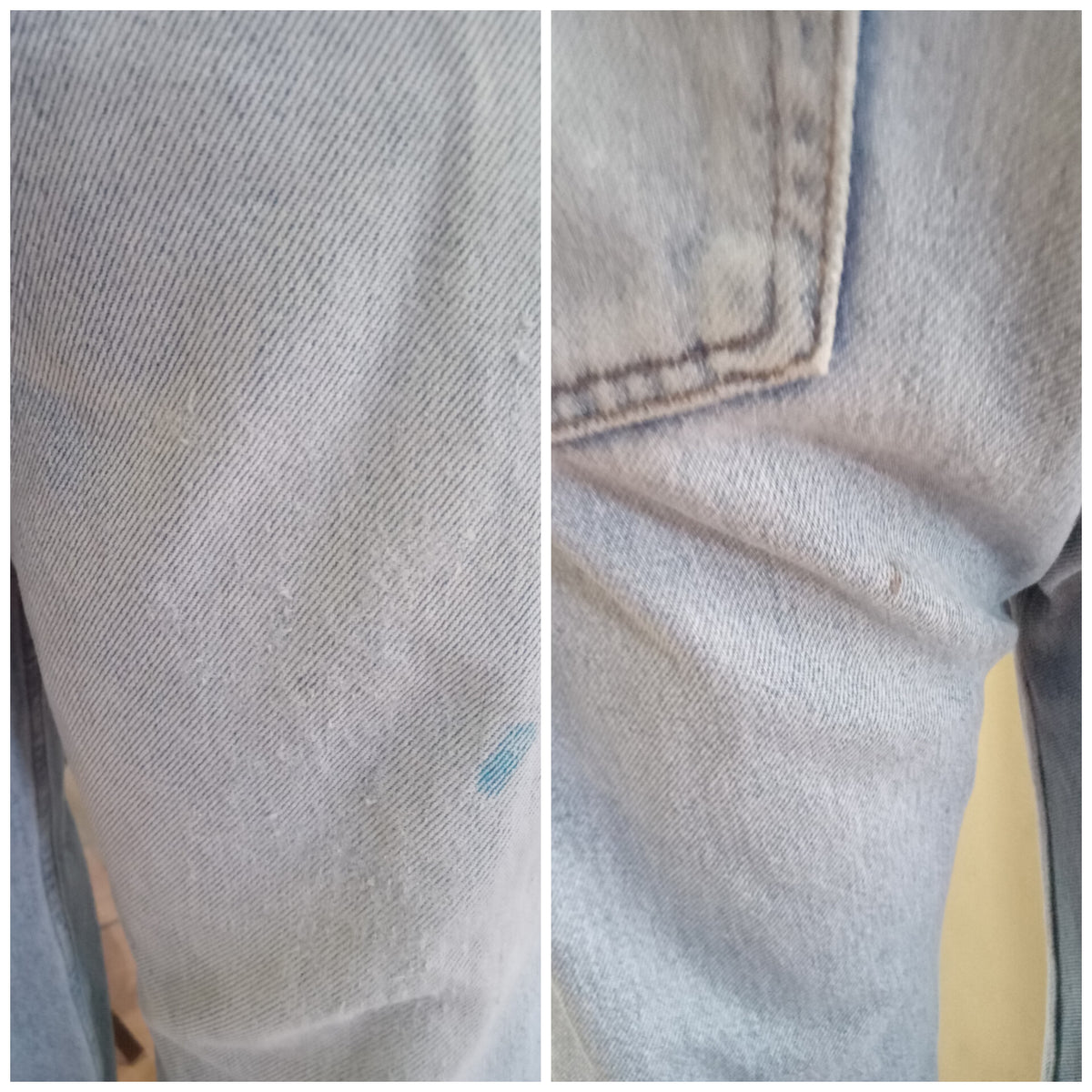 vintage light wash mom jeans distressed w34/ L :::