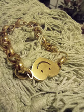 Load image into Gallery viewer, New Gold thick link BRACELET with positive charm *** Non tarnish
