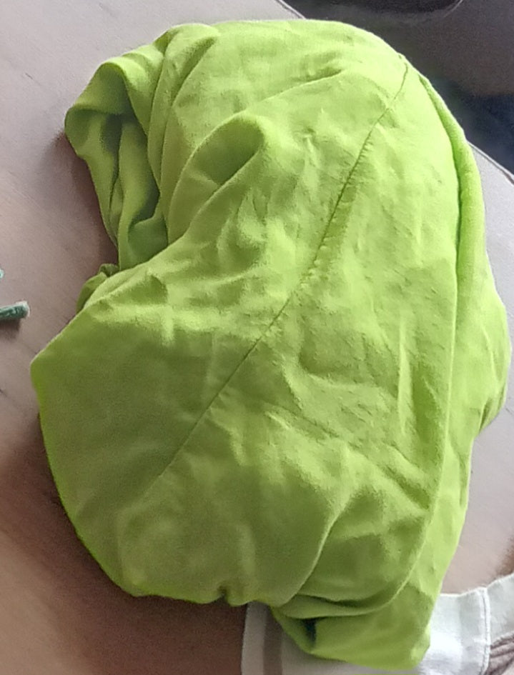 Neon Green slit kimono sleeve top