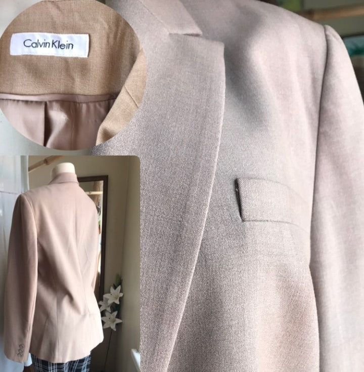 Cream Calvin Klein blazer M