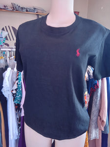 New Polo Ralph Lauren staple Black tee fitted ... M & L ;;;