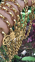 Load image into Gallery viewer, lllNew Gold thick link NECKLACE with positive charm *** Non tarnish
