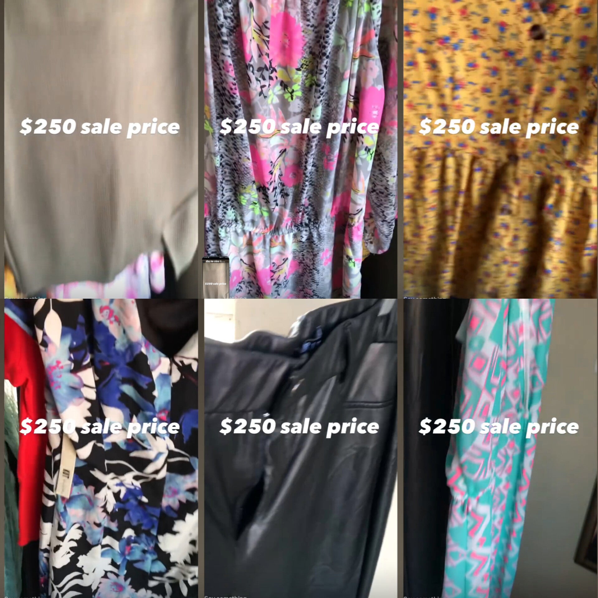 sale items : $250