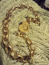 Load image into Gallery viewer, lllNew Gold thick link NECKLACE with positive charm *** Non tarnish
