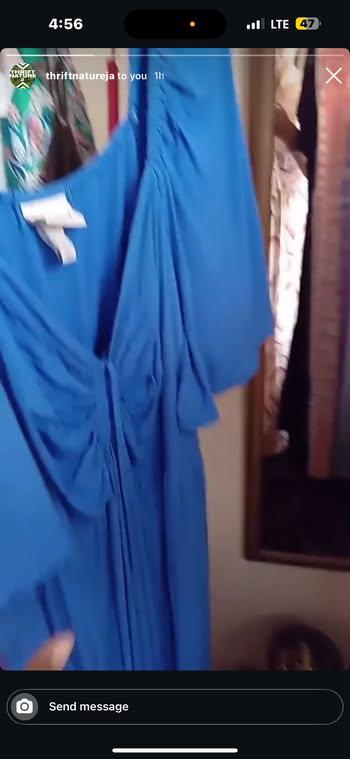blue maxi kimono sleeve dress 2x