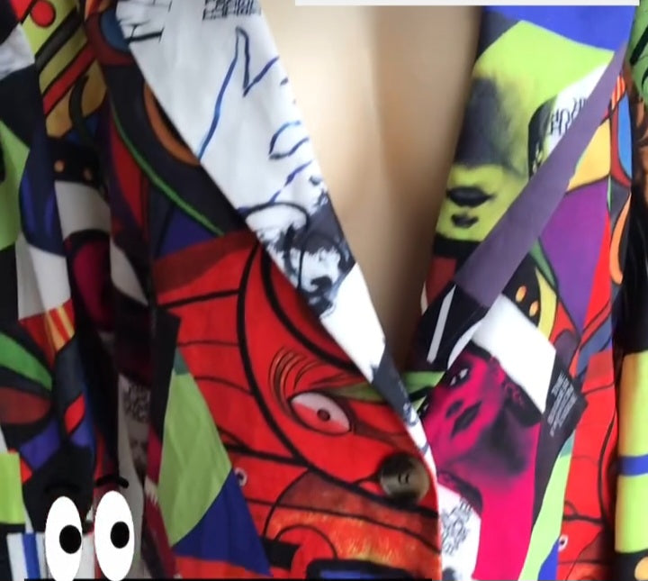 Bold colour pop blazer m