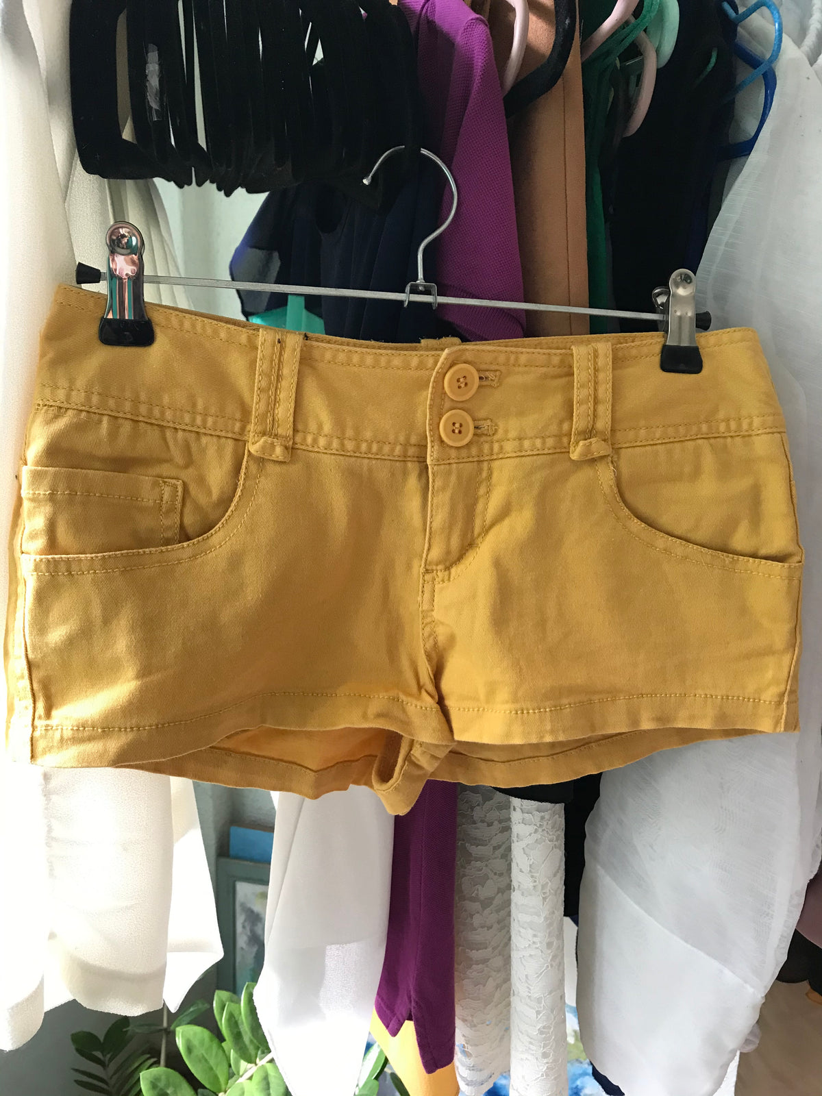 Mustard Short Shorts XS