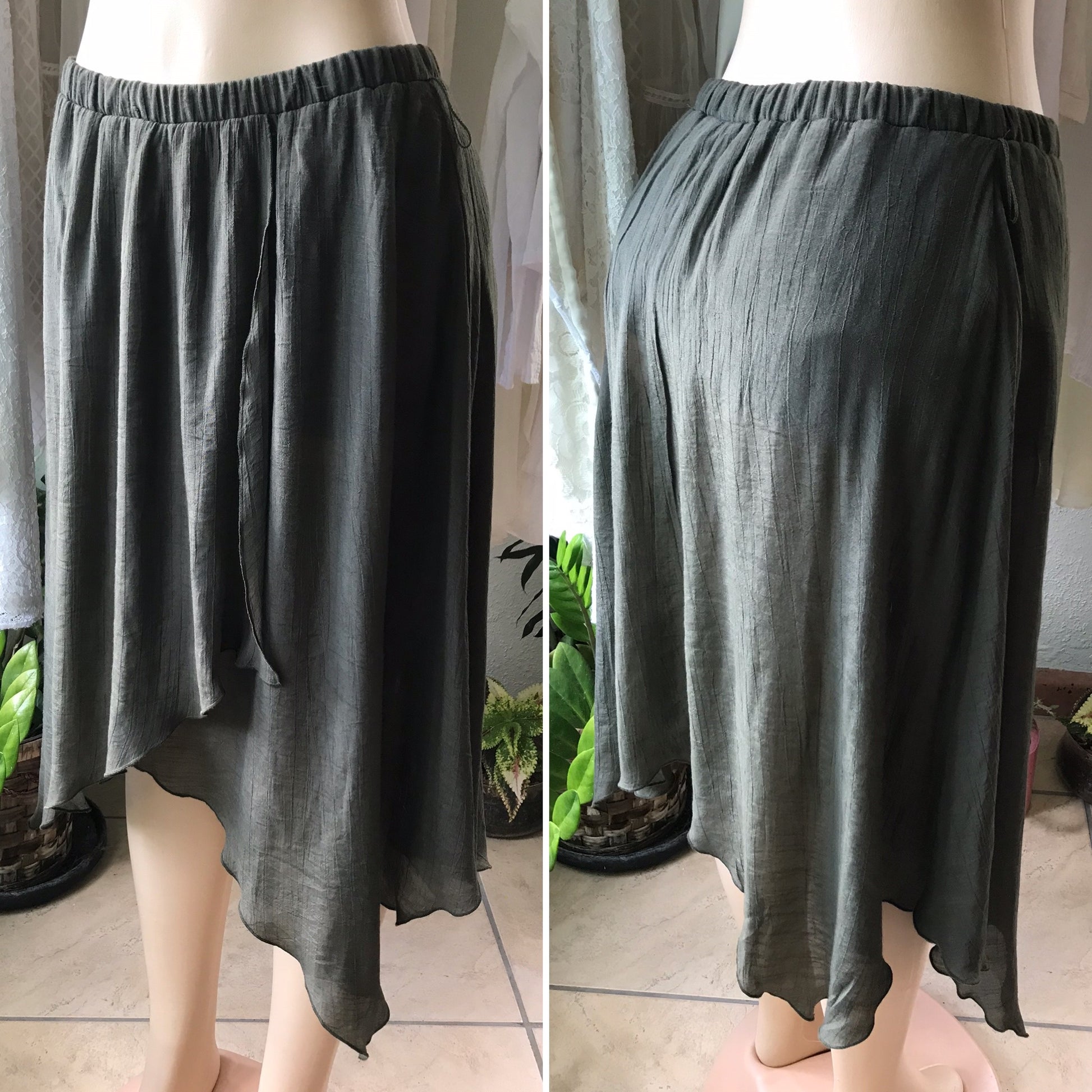 Earth Green Layered Skort