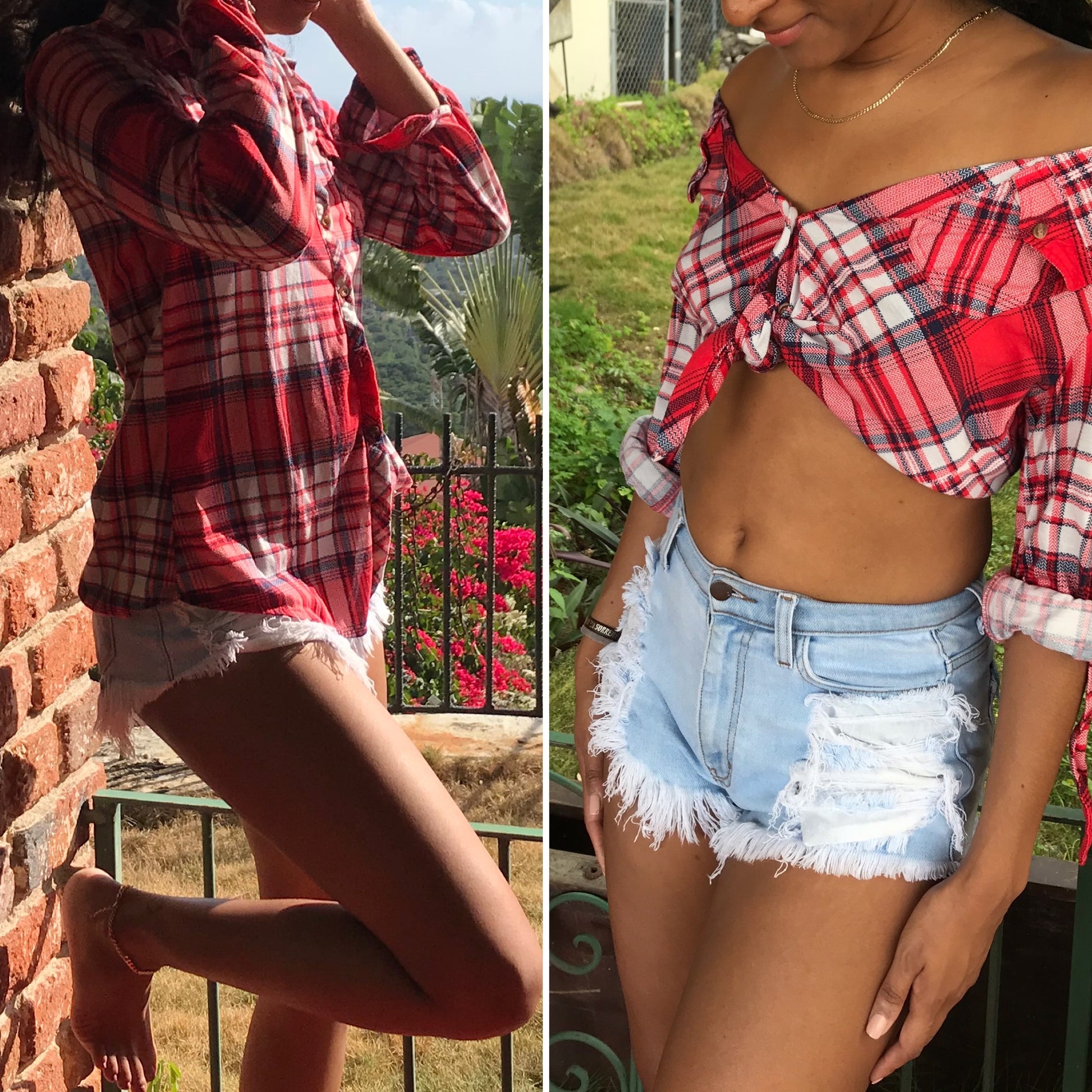 90s Soft Flannel Button Down Shirt Red