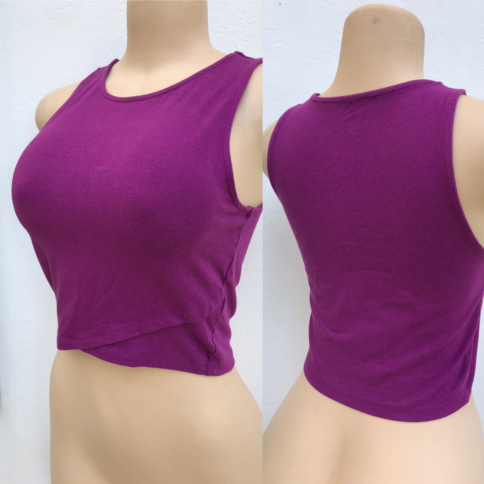Magenta Crop Top Basic
