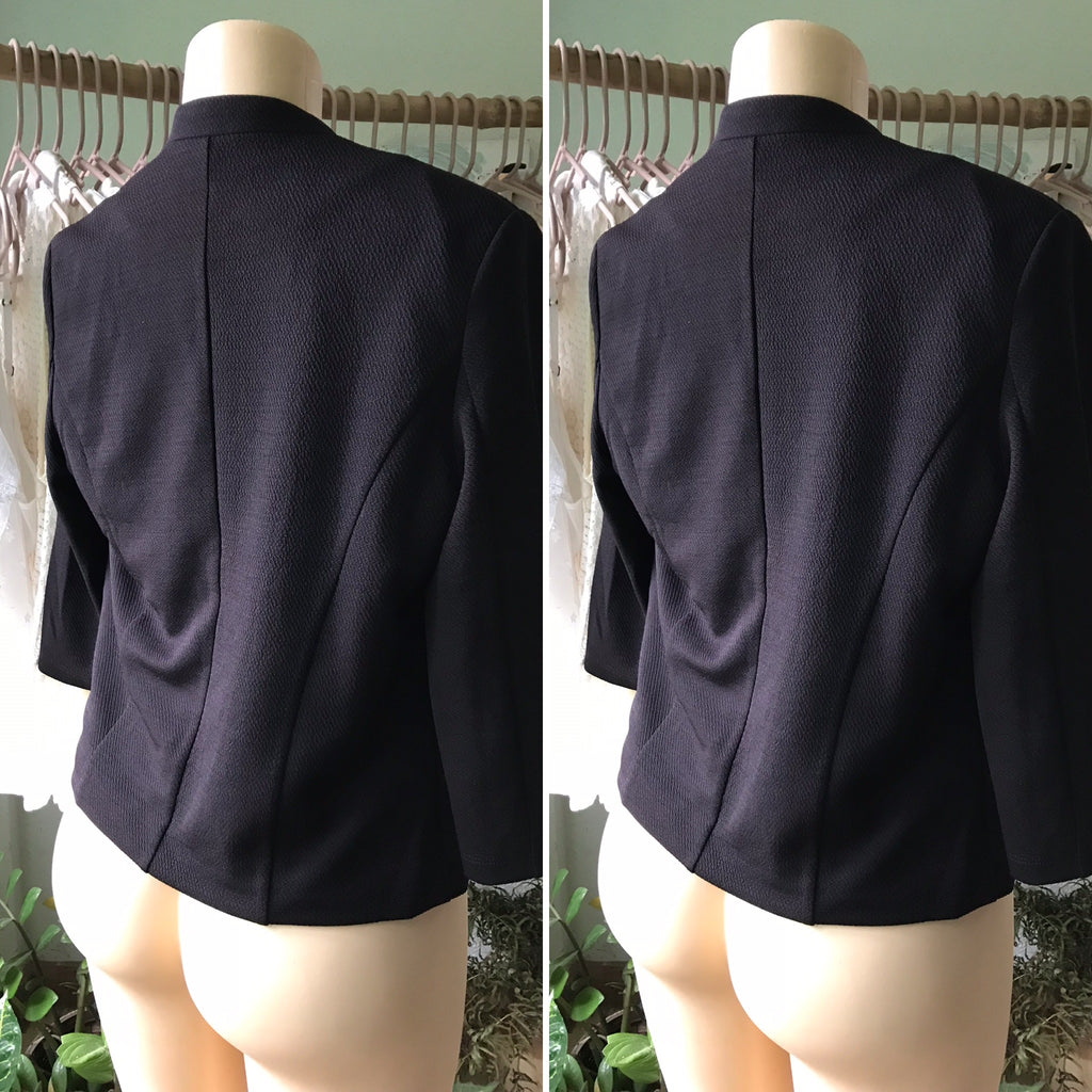 Black Blazer with Zip Pockets