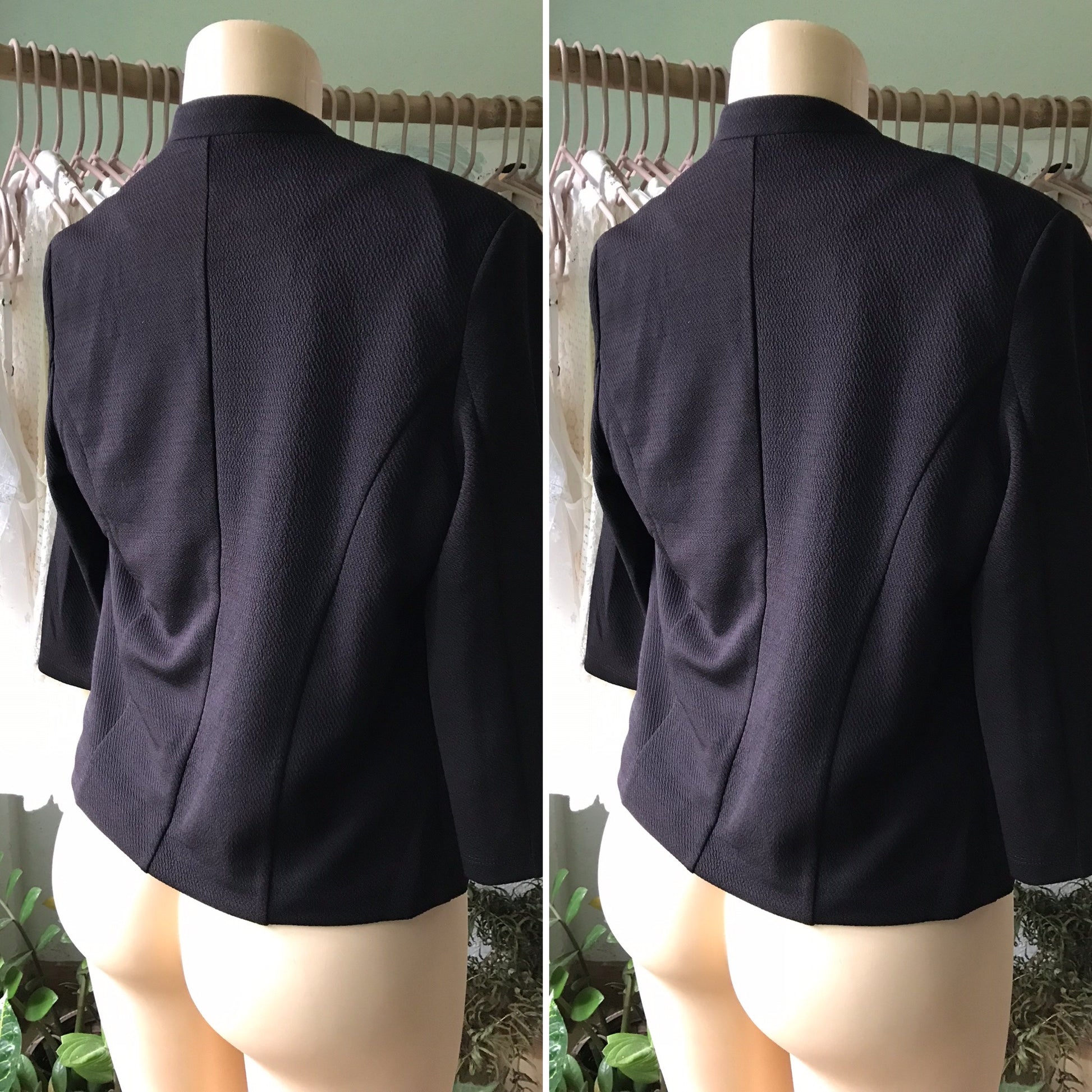 Black Blazer with Zip Pockets