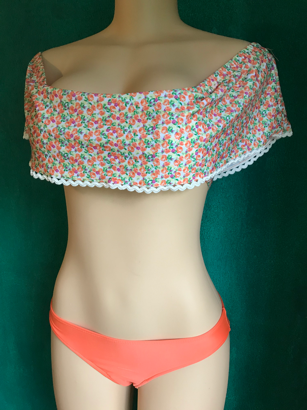 Off The Shoulder Floral Bikini Set