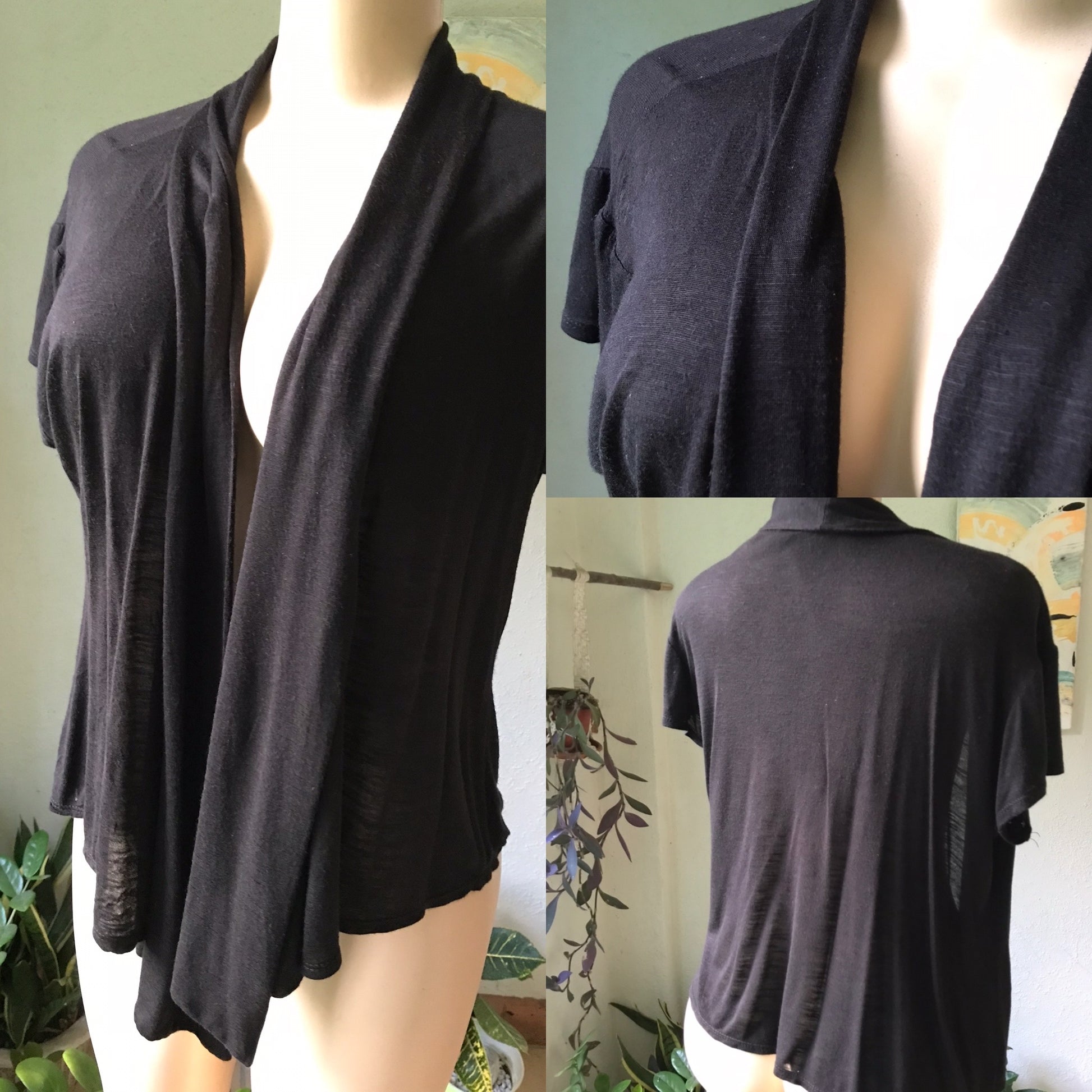 Basic Black Cardigan / Coverup Lightweight