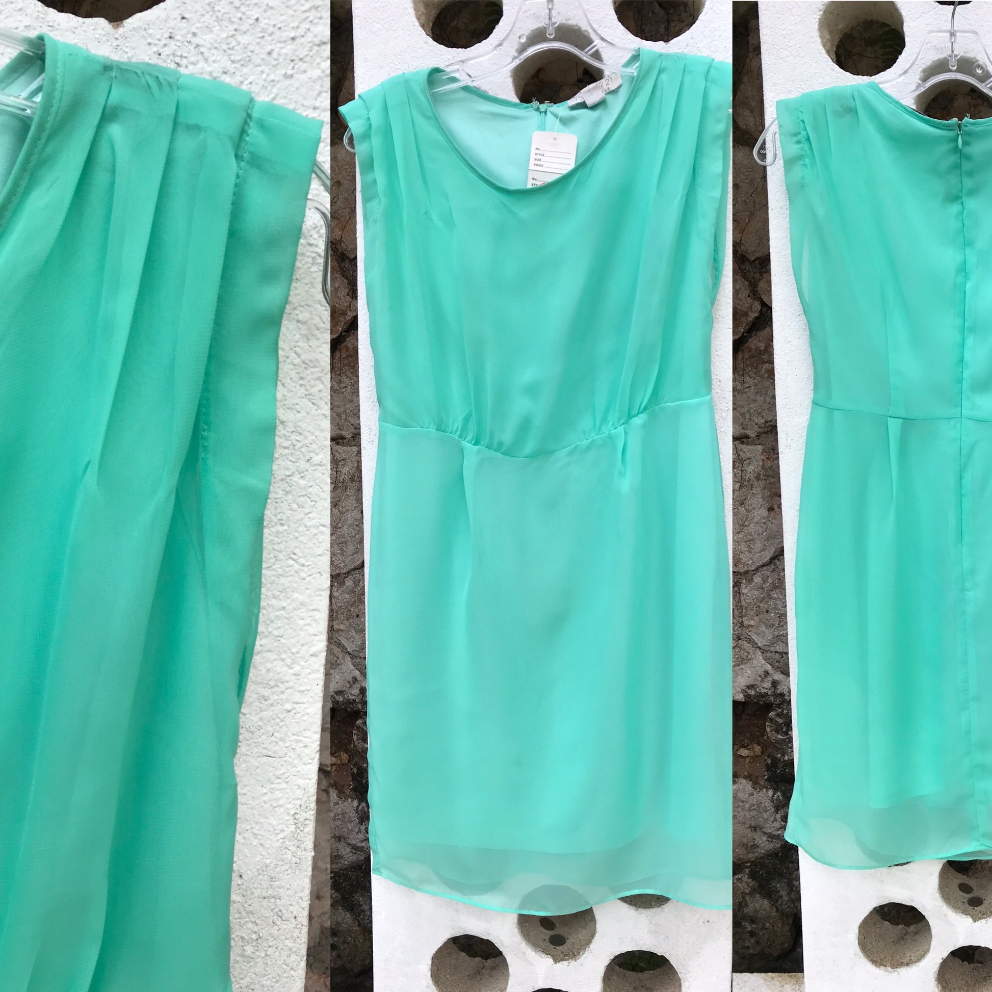 Mint Green Sheer Occasion Dress