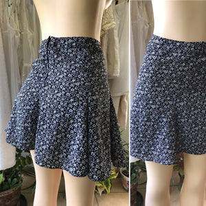 H&M Fine Floral Skater Skirt 90s Style