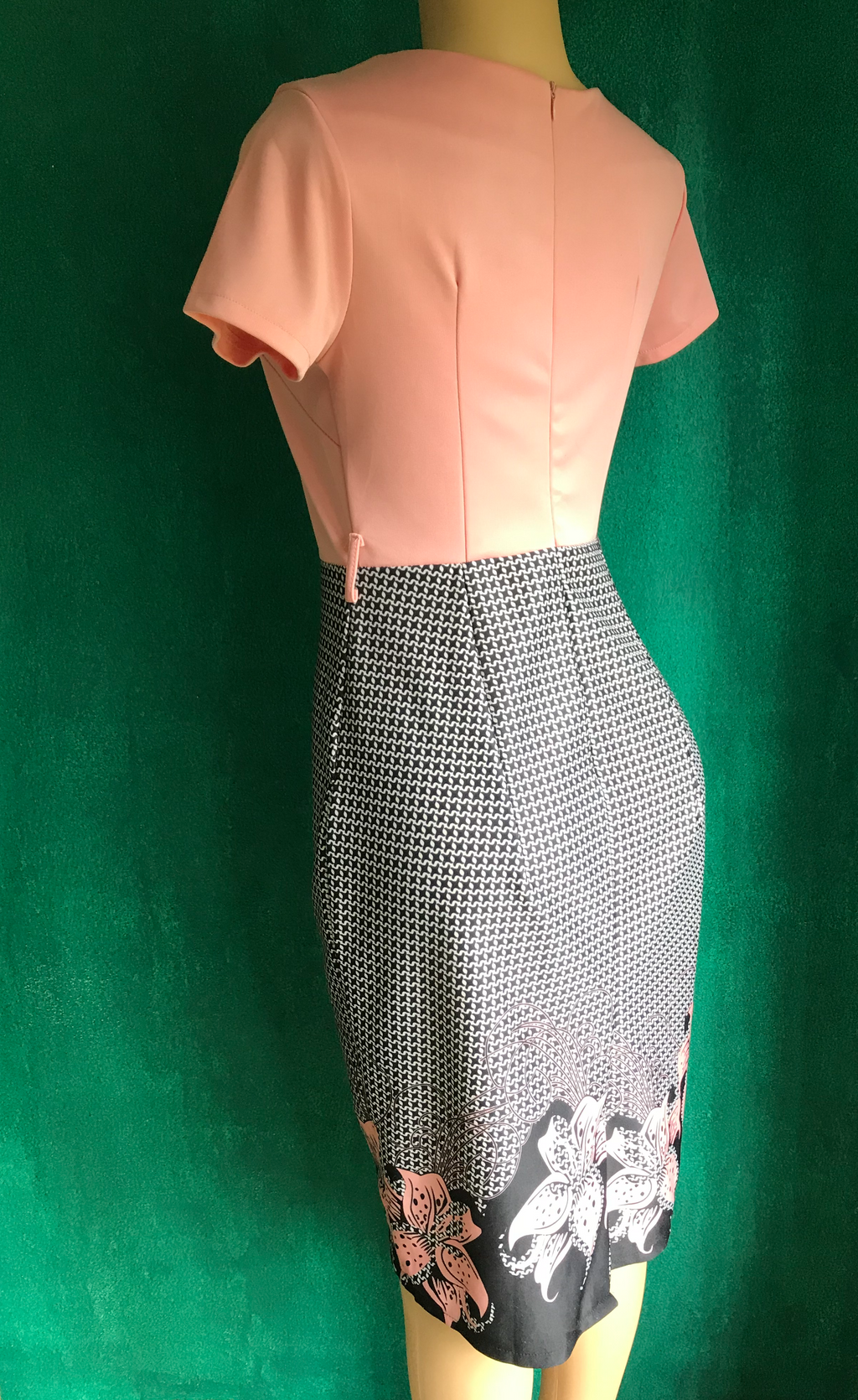 Pink & Black Flower Dress