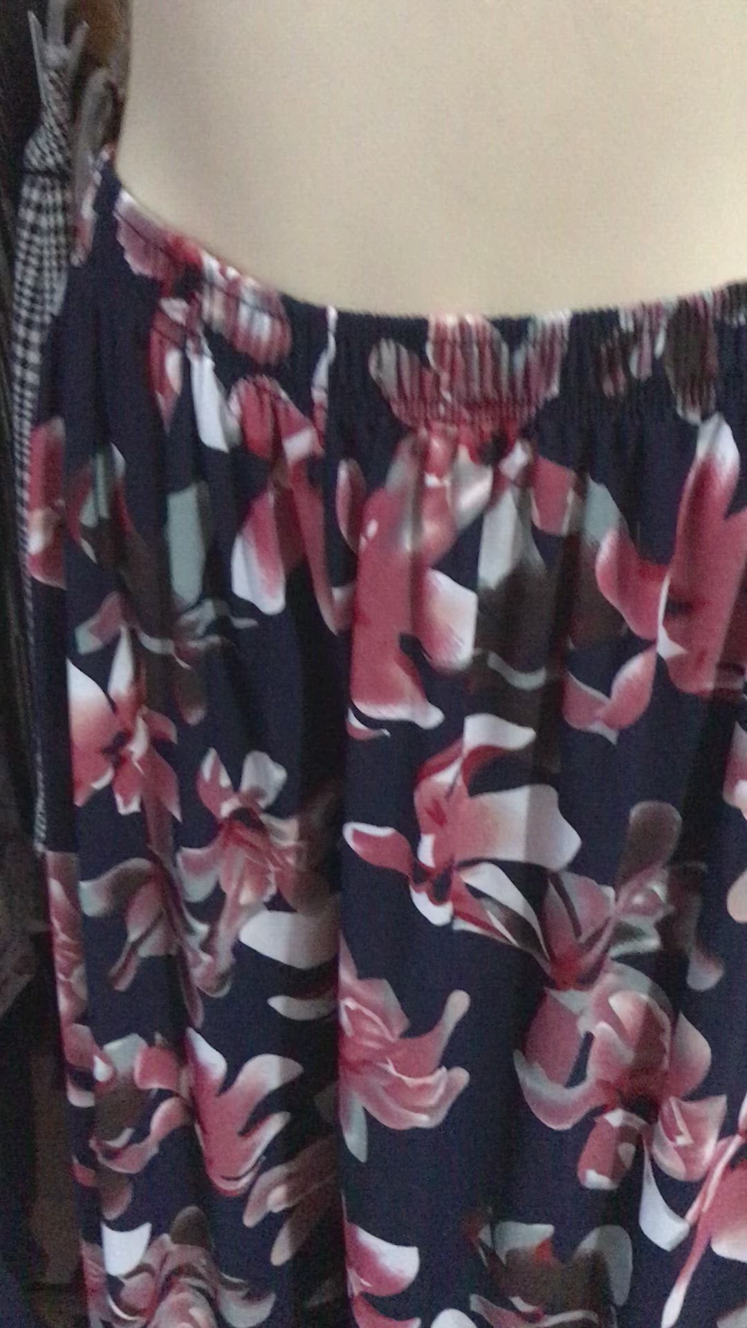 Cumfy Wide Leg Palazzo Pants Navy Floral