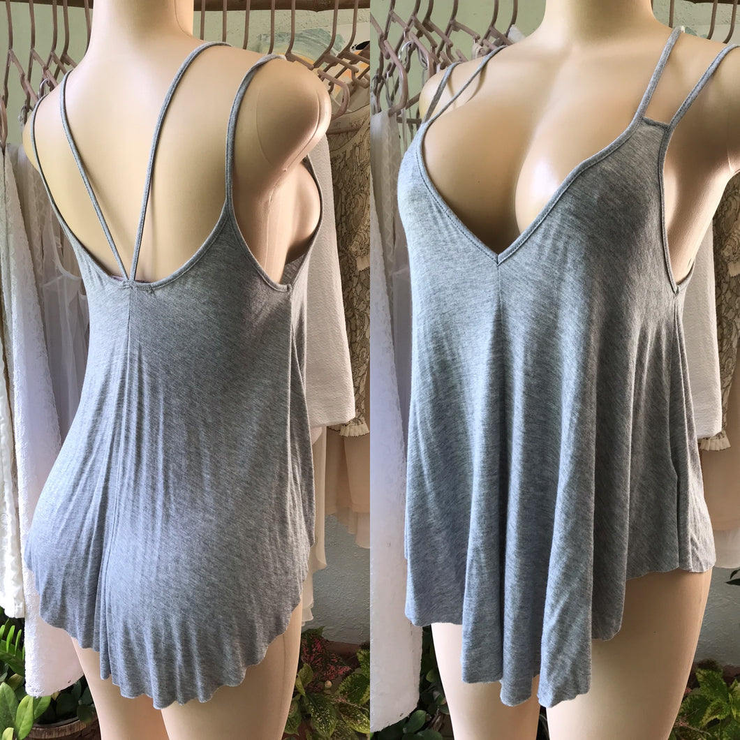 Forever 21 Soft Grey Sideboob Basic Top