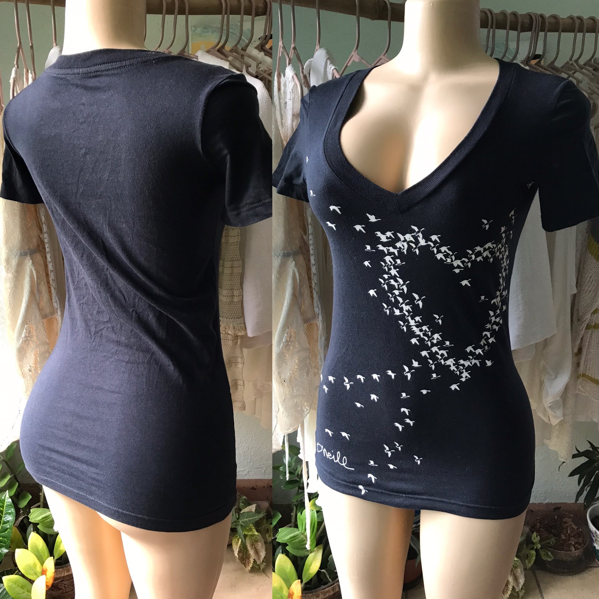 Basic Black Birds Baby Tee O'Neill 100% Cotton