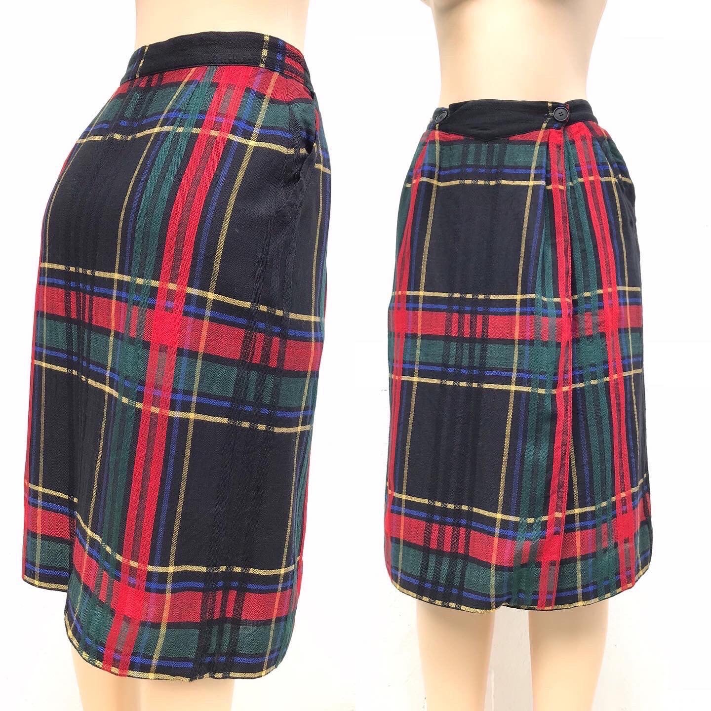 Genuine Christian Dior Midi Wrap Skirt High Waist